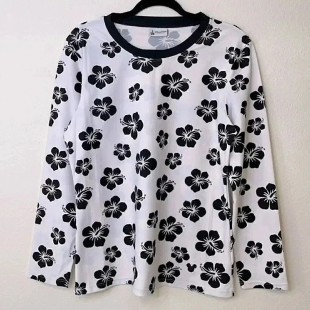 Disney Parks authentic XL long sleeve floral top